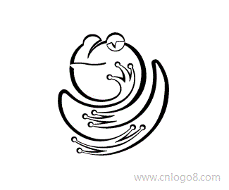 大眼蛙标志设计