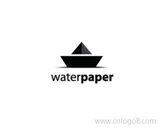 waterpaper纸船标志设计