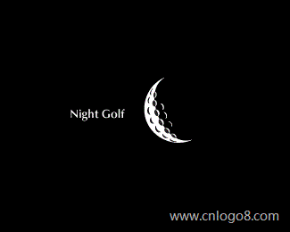 夜间高尔夫标志设计