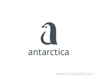 antarctica南极洲企鹅标志